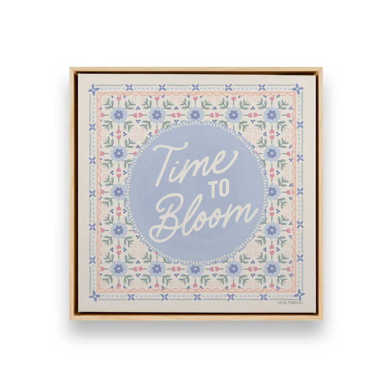 «Blooming Spring IV» par Laura Marshall, reproduction d'art sur toile, H 36 po x l 36 po, Cadre flottant, Érable