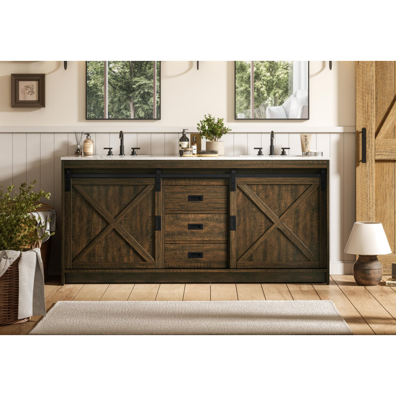 Boden 72 inch Double Bathroom Vanity, Expresso