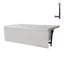 Baignoire en alcôve en acrylique blanc brillant avec drain extérieur 66 po x 32 po Streamline-101699244