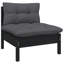 Canapé d'extérieur de 25 po de largeur avec coussins Damesha-2053477729-2053477728