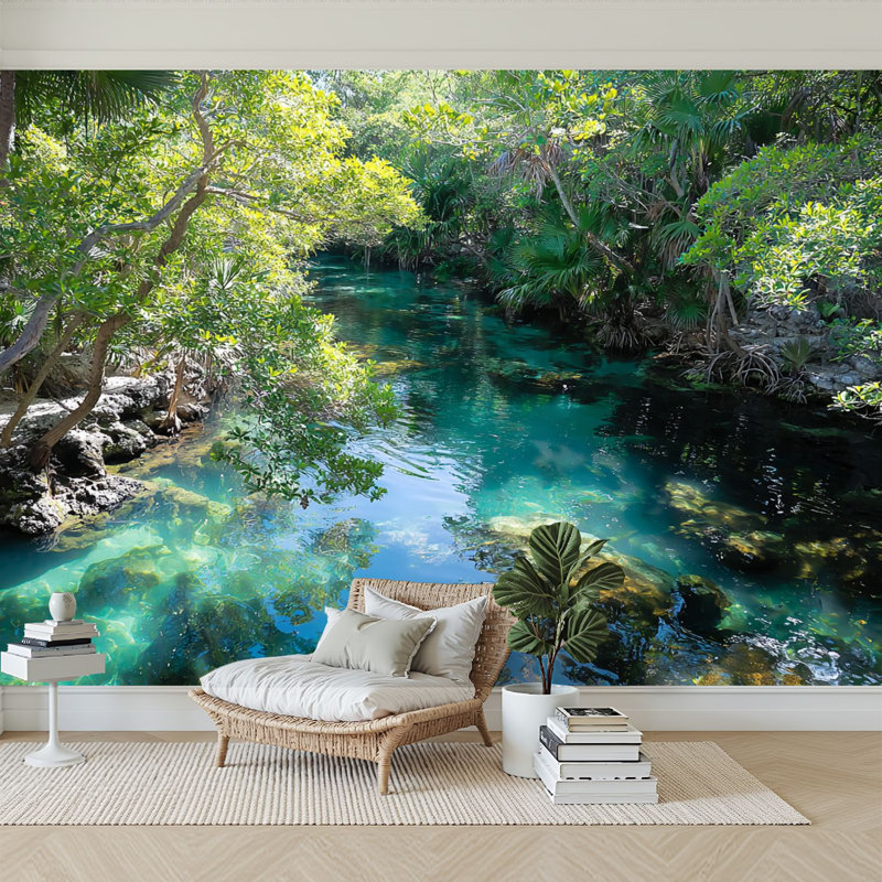 Murale auto-adhésive moderne l 96 "x H 69" Pez and Stick pour chambre à coucher, L 96 po x l 69 po