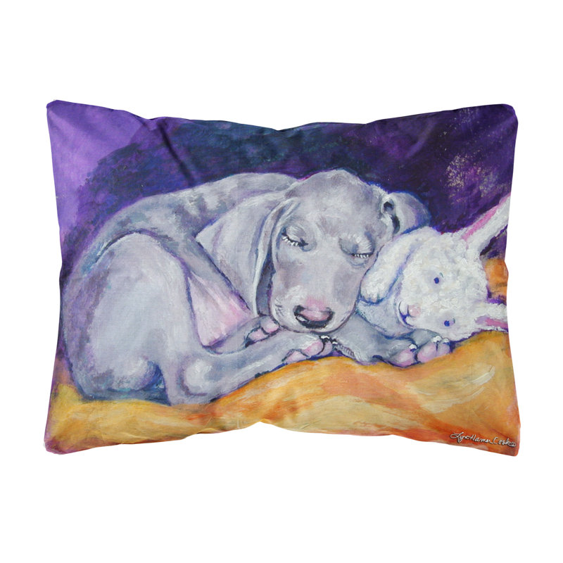  Coussin intérieur / extérieur Weimaraner Snuggle Bunny