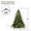 Arbre de Noël artificiel pré-éclairé 6,5 pi avec lumières blanc chaud, 2225 pointes, pin articulé PE + PVC et support pliable-1564510890