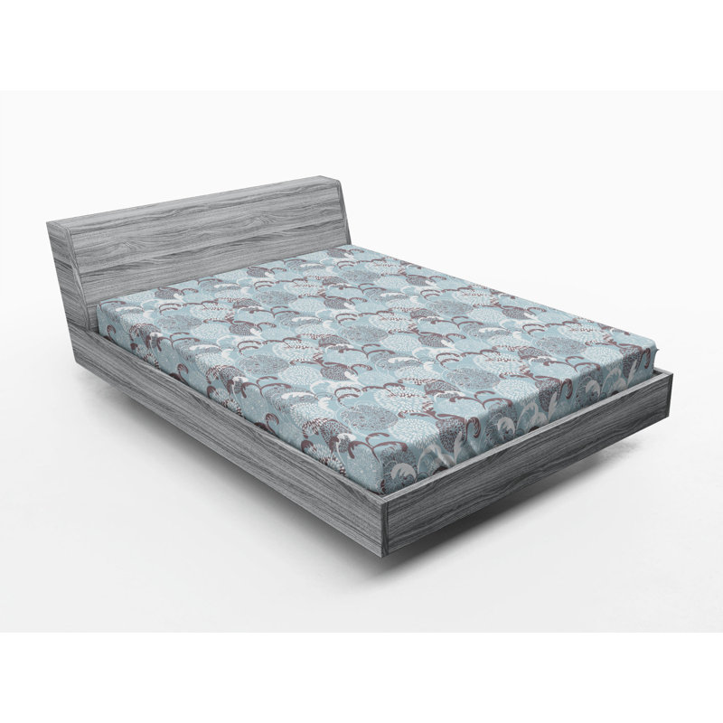 Microfiber Floral Fitted Sheet, Full Fitted Sheet