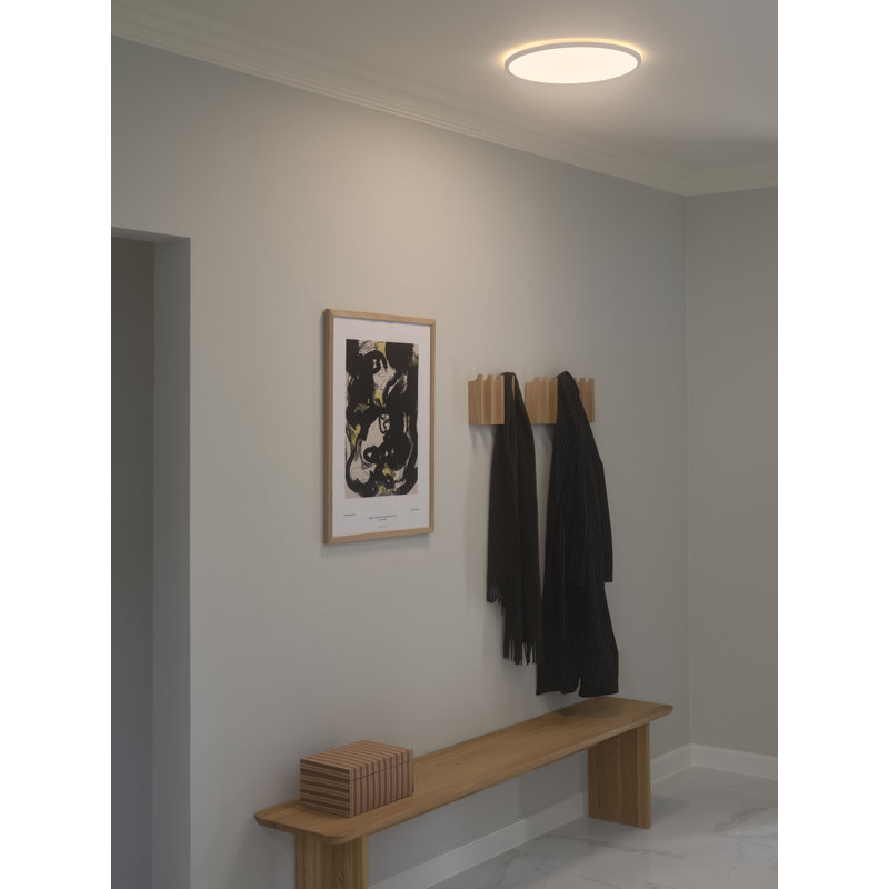 Oja Plastic LED Semi Flush Mount, 2.3" H x 42" W x 42" D
