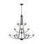 Lustre gradué en métal à 12 lumières avec abat-jour en verre Essence-777250274-777250275-777215496