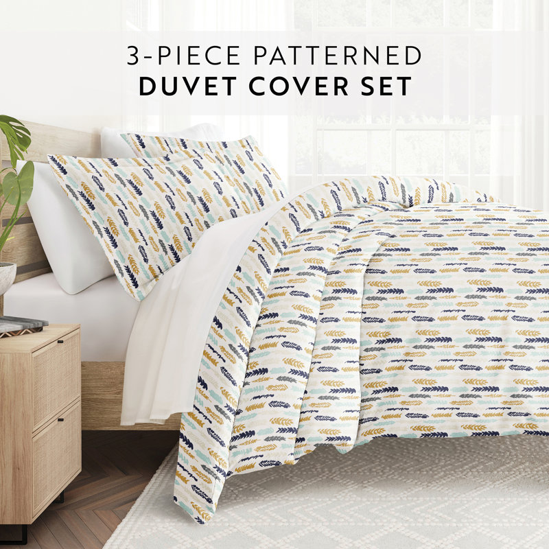 Becky Cameron Home Feathers Pattern Duvet Cover Set