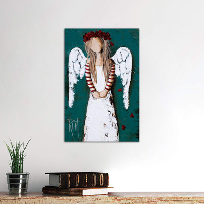 Feathery - Wrapped Canvas Painting Print
