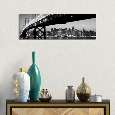 San Francisco Skyline Cityscape - Wrapped Canvas Panoramic Print
