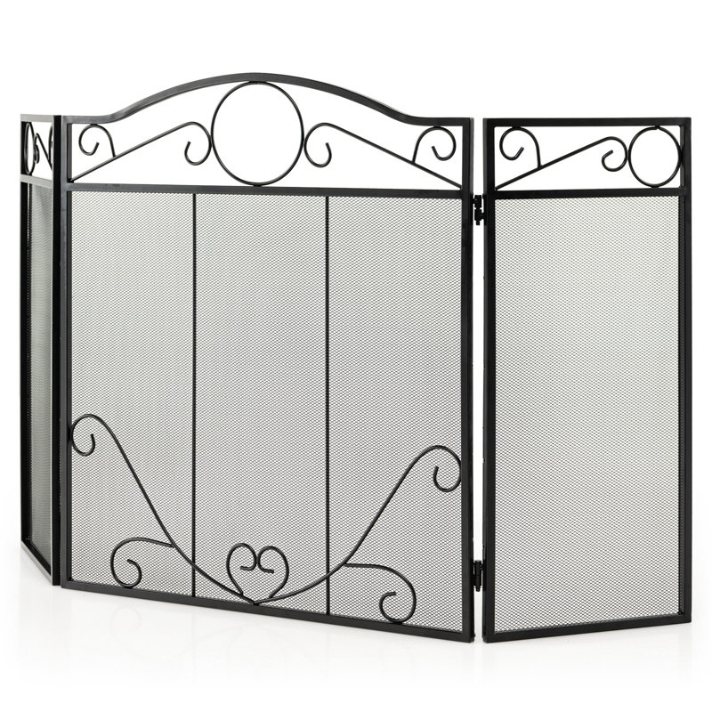Kilian 3 Panel Steel Fireplace Screen