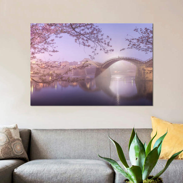 «Spring in Japon IV», reproduction de photo sur toile, H 8 po x l 12 po x P 0,75 po, Toile tendue, Pas de tapis