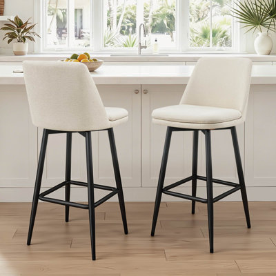 Tabouret tournant Mid-Century, hauteur de bar, base