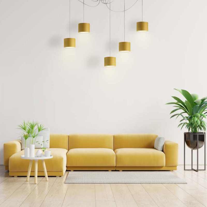 Odonoghue 5 - Light Pendant, Mustard, Black