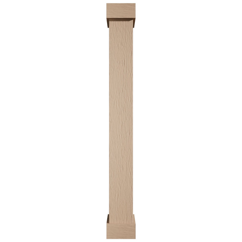 Enveloppe de colonne carrée Timberthane, H 216 po x l 10 po x P 10 po, Standard standard et base, Scié brut
