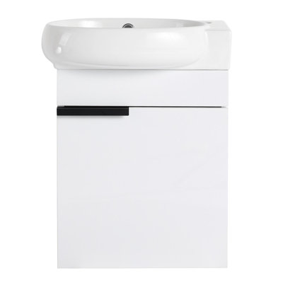16-inch Wall Mounted Bathroom Vanity with Sink