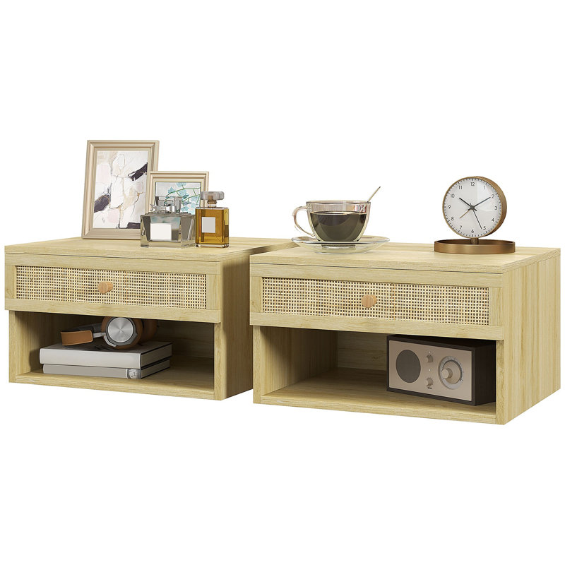 40cm W Manufactured Wood Bedside Table