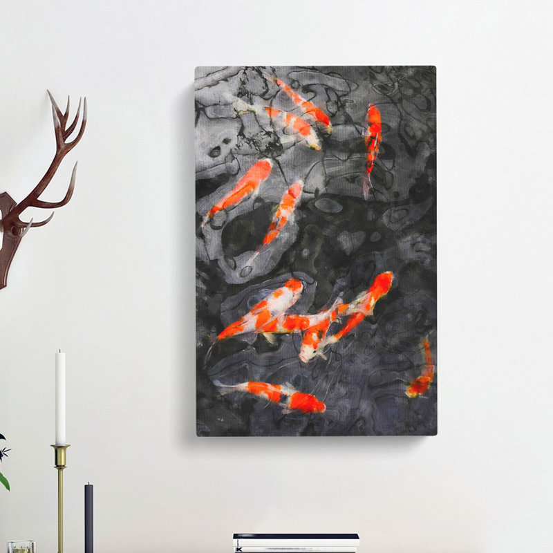 Carp And Koi Fish - Wrapped Canvas, 91cm H x 60cm W x 3cm D