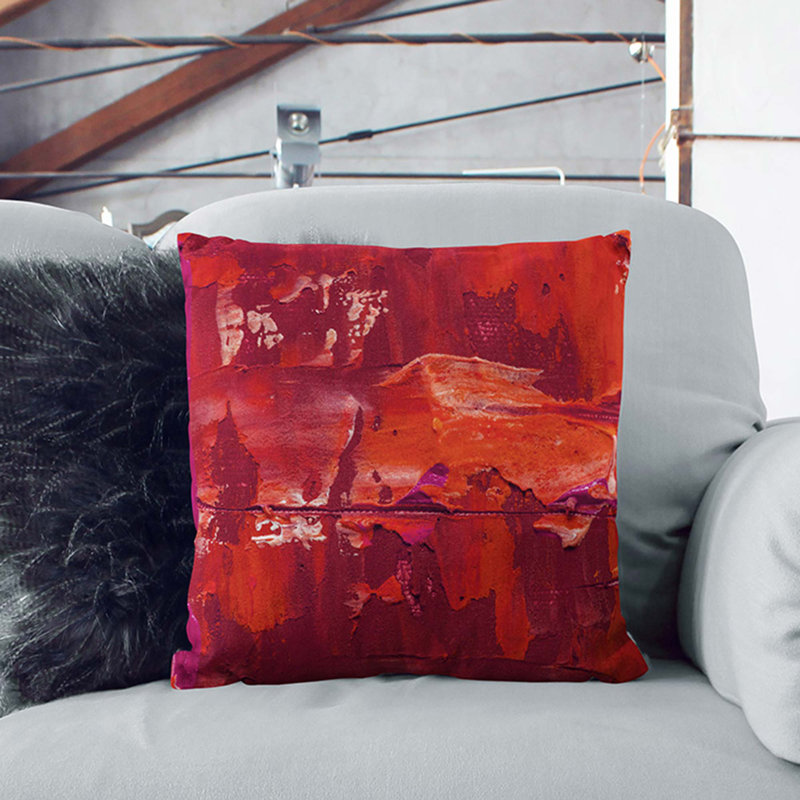 Abstract Square Cushion, 40 x 40 cm, Black