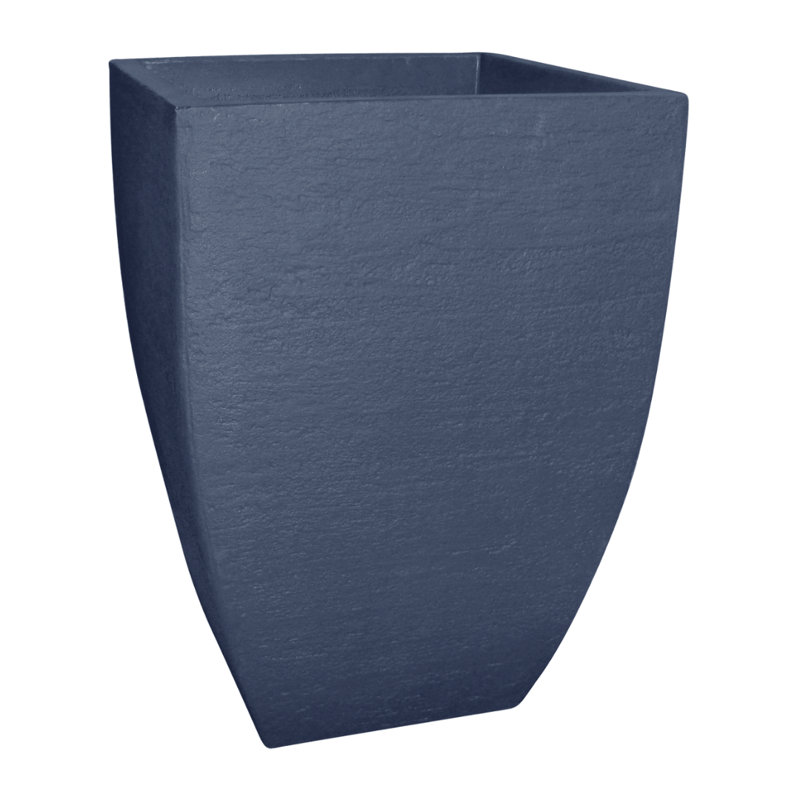 Pot à fleurs en plastique Chris, H 17,3 po x l 11,8 po x P 13 po, Gris anthracite