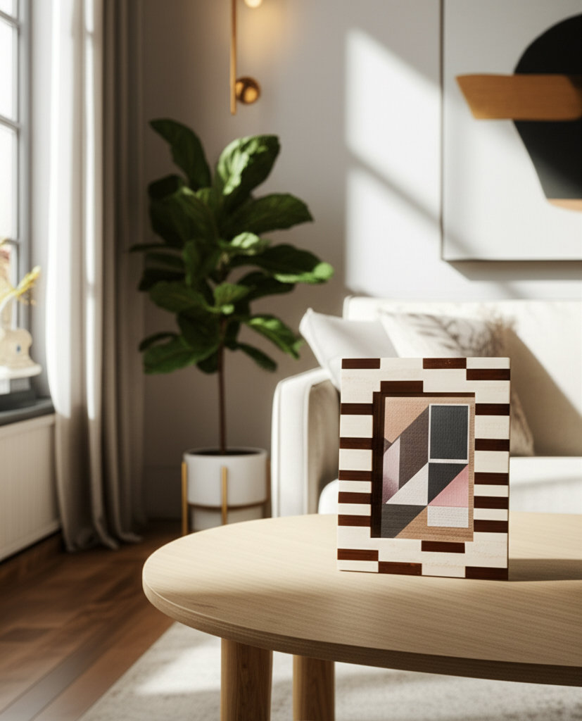Geometric Cutout Picture Frame, 5" W x 7" H