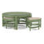 Raffles Rattan Cocktail Table with Benches-71441857-71441903