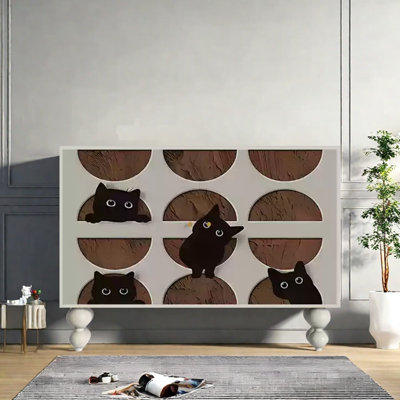 Armoire d'appoint à deux portes de luxe Modern Light