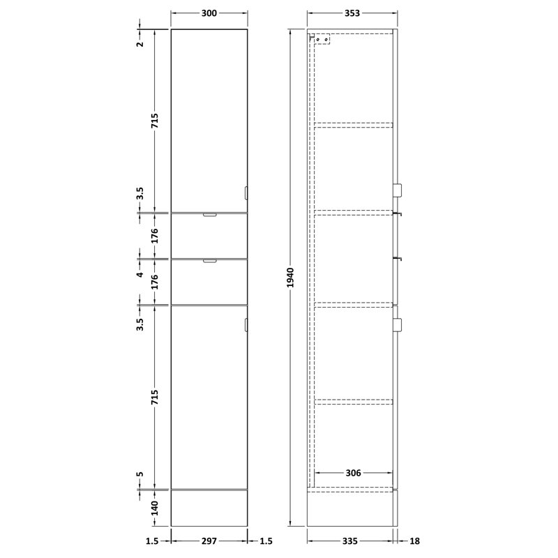 Freestanding Linen Cabinet