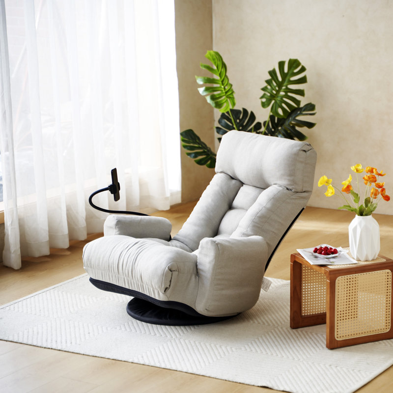 Fauteuil inclinable réglable à 360 ° Wyatt avec support pour la tête et la taille, Gris