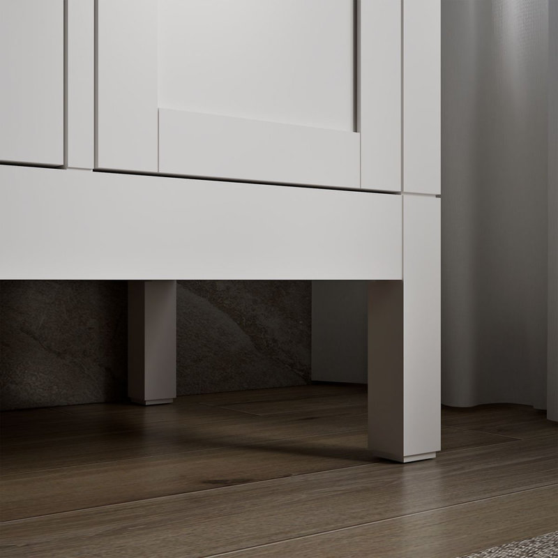 49" Single Bathroom Vanity Set, White, White