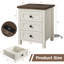 Table de chevet 18 po avec station de charge et prises Valera, table de bout de ferme avec 3 tiroirs (ensemble de 2) Valera-1331947609-1331947615