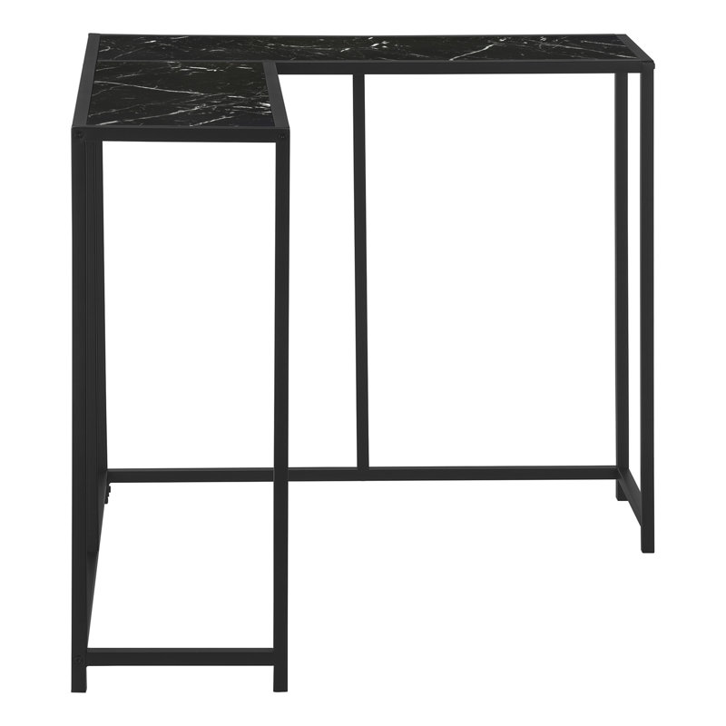 36'' Console Table, Black, Black Marble