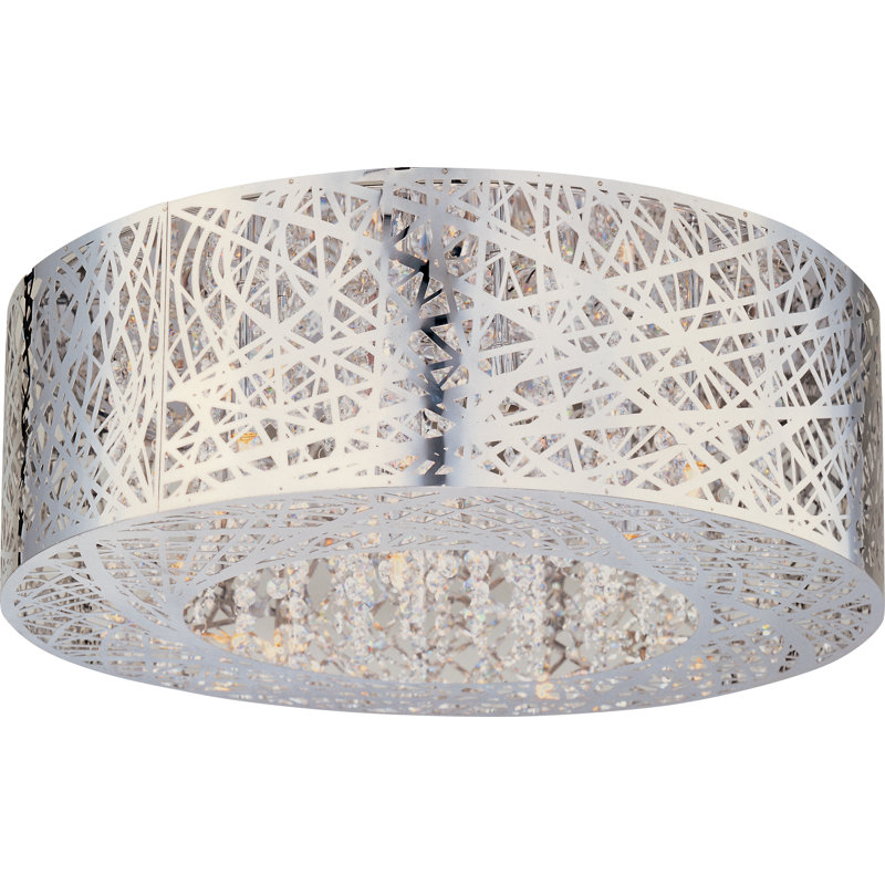 Plafonnier encastré 9 lumières 23,5 po Mascher, Chrome poli