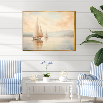 Ermanno minimalisme voilier serein I sur toile