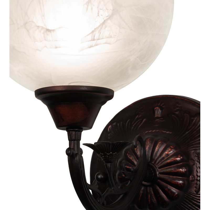 Appliquee à bras 1 lumières acajou bronze Rolf