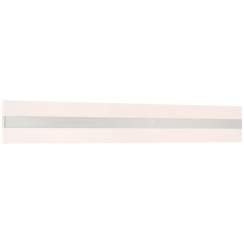 Ahleah - LED Vanity - Acrylic Lens Shade - 28 W, Brushed Steel