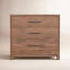 Commode en bois manufacturé et solide à 3 tiroirs l 36 po Wrightia-1316113537