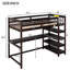 Lit mezzanine avec tablettes de rangement et DEL-501454305-501454306
