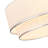 3-light 20" Semi Flush Mount With Fabric Double Drum Shade And Silver Trim
