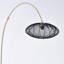 Grande lampe sur pied en surplomb 77 po avec abat-jour en tissu maillé noir