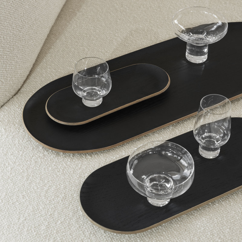 BAKI Wood Tray - Black - Small, Espresso Wood, 9.1" W x 3.9" D x 0.6" H