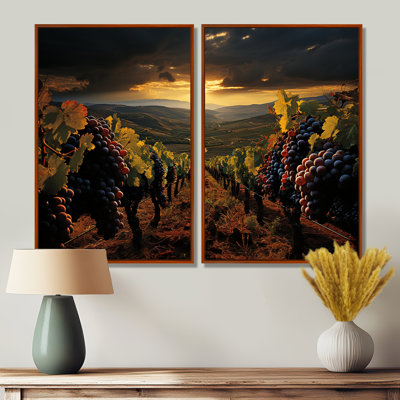 Scenic Vineyard Vibrant Harvest - Décoration murale verte
