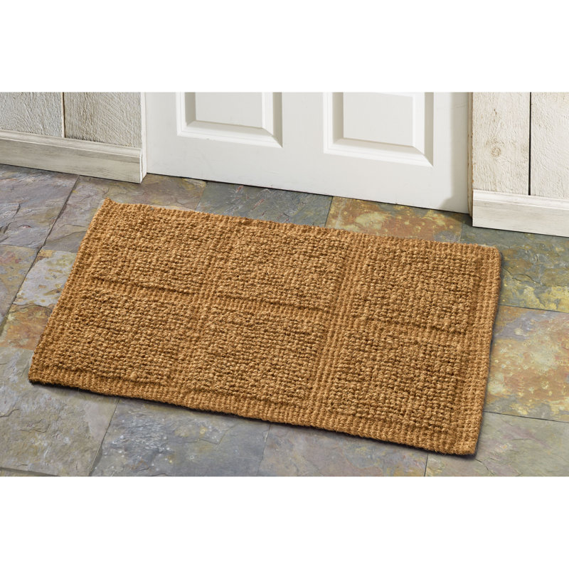 Tile Loop Coir Outdoor Doormat, 22" W x 36" L