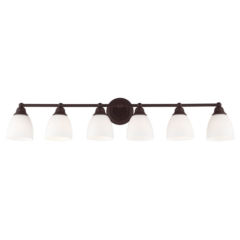 Éclairage de salle de bain à intensité variable 6 lumières Mayday, Bronze