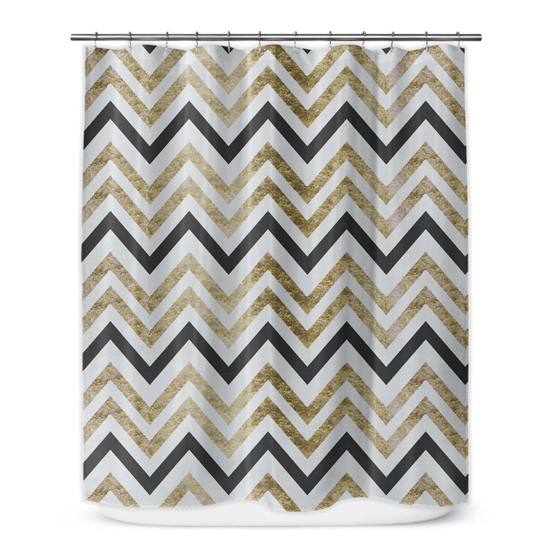 Chevron Shower Curtain, 70" H x 71" W