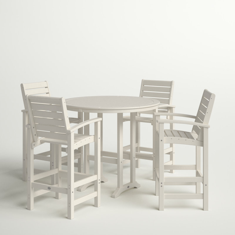 5 Piece Signature Bar Dining Set, Sand