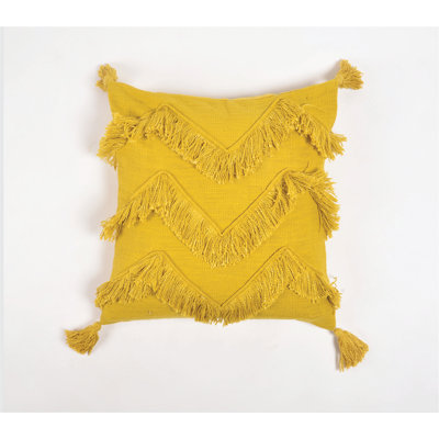 Brayzlee Tassels Cotton Pillow Cover