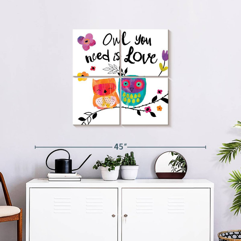 Tergel Owl You Need Is Love, H 26 po x l 26 po