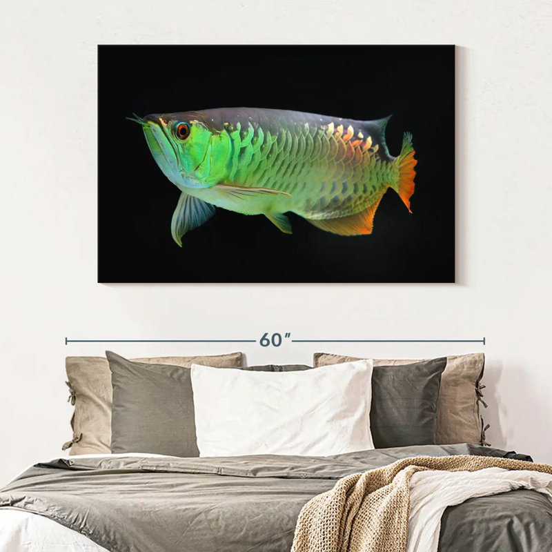 Green Arowana Fish, 34" H x 51" W
