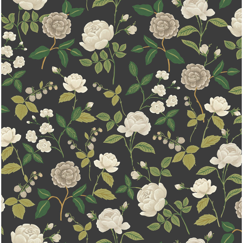 Roses Wallpaper, Black