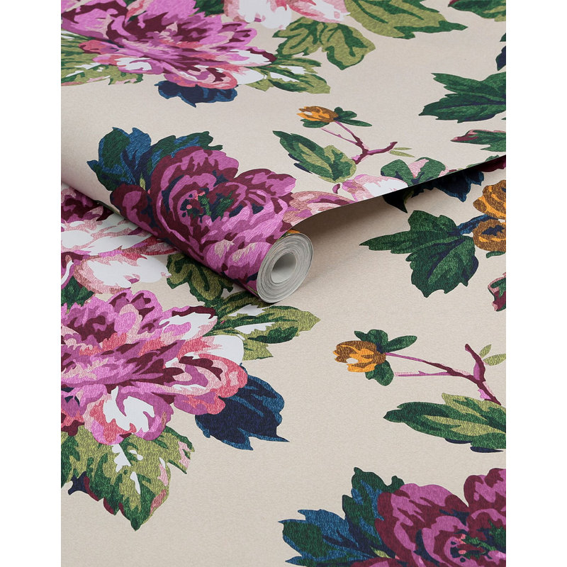 Joules Invite Floral Creme Wallpaper